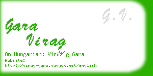 gara virag business card